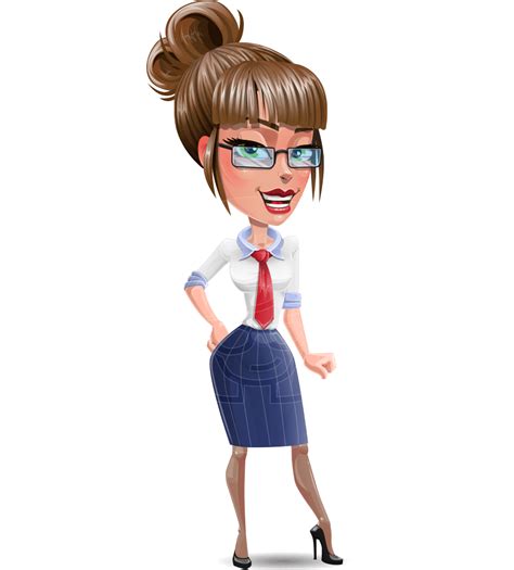 Cute Female Teacher With A Skirt Cartoon Character Graphicmama
