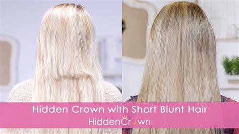 Blending With Short Blunt Hair Hidden Crown Youtube