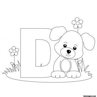Letter d coloring pages pdf. Printable Animal Alphabet worksheets Letter D for Dog ...