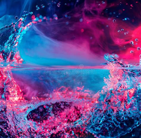 Abstract Colorful Water Splashes Stock Image Image Of Smoky Light