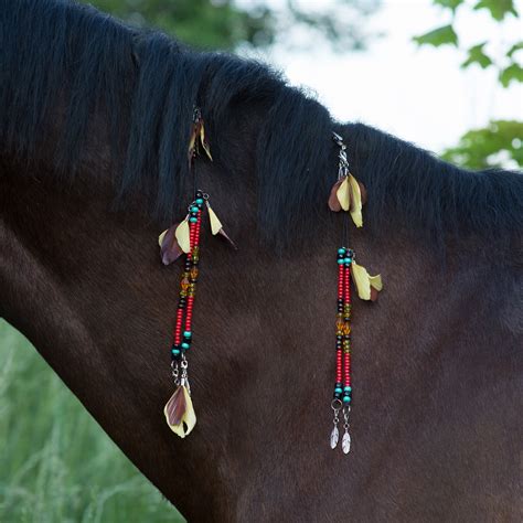 Attraction mane jewelry for horse Handmade 2 mane and tail | Etsy