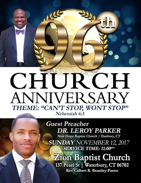 Zion Baptist Church Anniversary On Behance