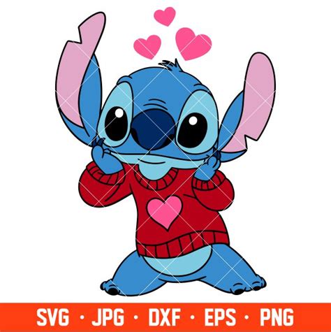 In Love Stitch Svg Love Svg Valentines Day Svg Disney Svg Cricut