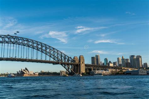 Sydney Harbor Bridge With Sydney Downtown Skyline In The Afternoon