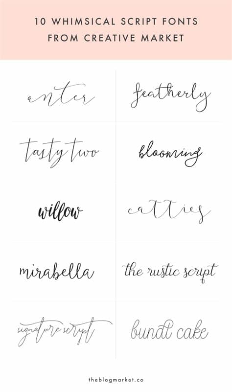 A fancy cool ✅ font generator that helps create stylish text font styles with beautiful symbols and fancy characters for social networks & any other places. Whimsical Script Fonts from Creative Market