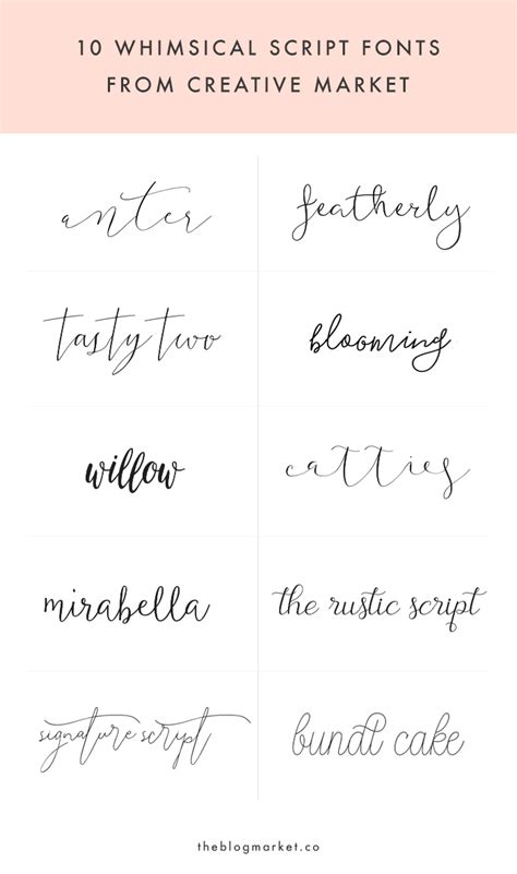 66 professional tattoo script fonts to download. Whimsical Script Fonts from Creative Market