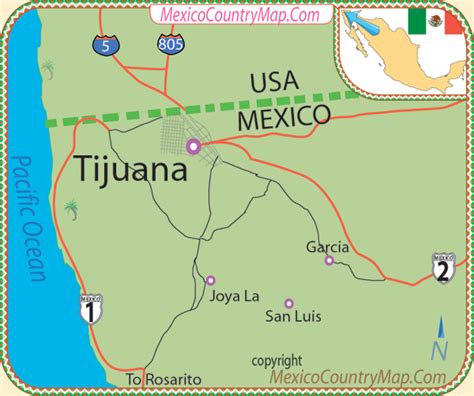 Mapa De Tijuana Político Región Mapa Político Ciudad Región