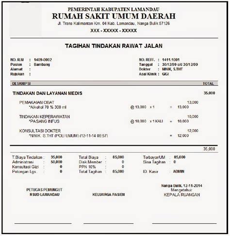 Contoh Kwitansi  Kumpulan