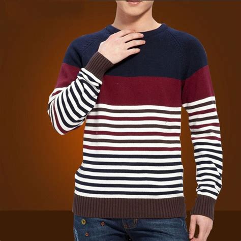 Men's relaxed pleated floral shorts. Mens Striped Sweater Knitting Pattern 2015 New Autumn ...