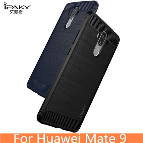For Huawei Mate 9 Mate9 Case Original Ipaky Brand Silicone Carbon Fiber