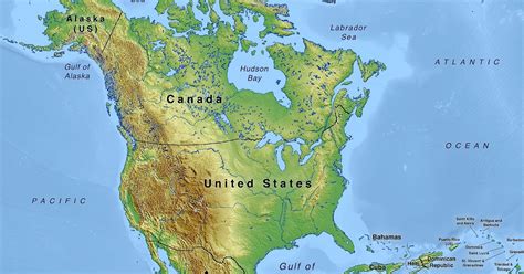 Ciencias Sociales 1º Eso Mapa Físico De América Del Norte