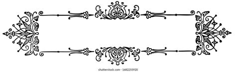 Filigree Banner Have Corner Fully Decorated Stock Vector Royalty Free