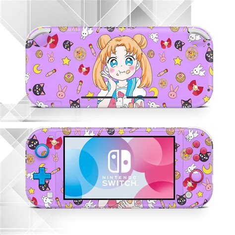 Nintendo Switch Skin Funny Anime Girl Switch Lite Decal Cat Etsy