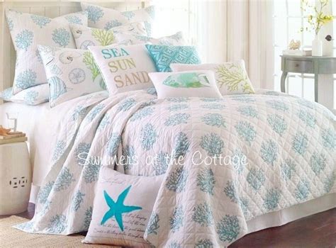 Nautical & coastal beach bedding large selection of nautical bedding, coastal beach and tropical bedding featuring quilts, throws, comforters, bedspreads, coverlets, bed linens, pillow shams, dust ruffles, bed skirts, shower curtains and more. COASTAL LIVING SEA GLASS AQUA BLUE CORAL REEF CABANA ...