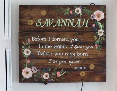 Before I Formed You In The Womb I Knew You Jeremiah 15 Etsy In 2020