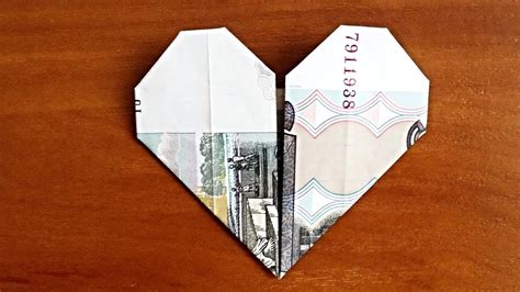 Dollar Origami Heart Tutorial How To Make A Dollar Heart Youtube