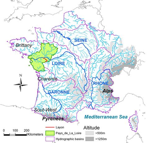 Loire River Physical Map