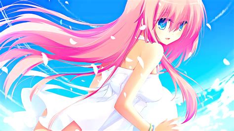 Blue Eyes Pink Hair Anime Girls Vocaloid Anime