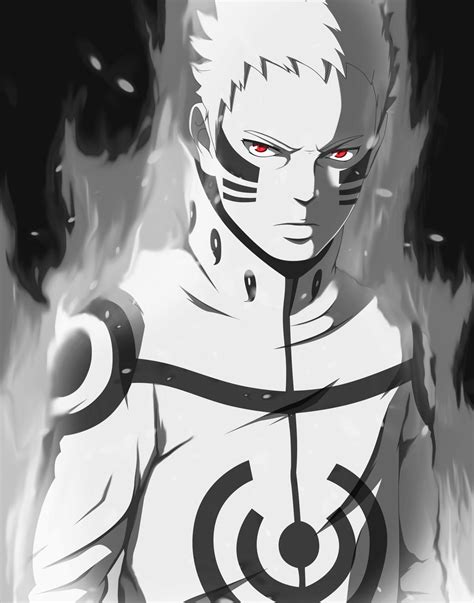 Red Eye Naruto Black White Version By Animeboy274s On Deviantart