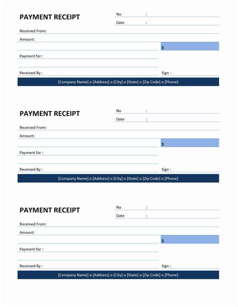 Microsoft Word Payment Receipt Template Free Word Template