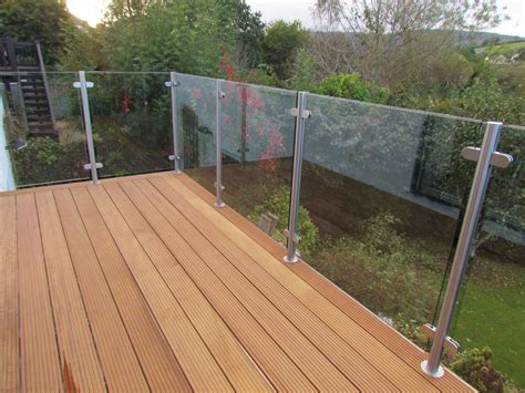 Wooden Deck With Glass Balustrade Deck Railings Glass Handrail Glass Railing Deck