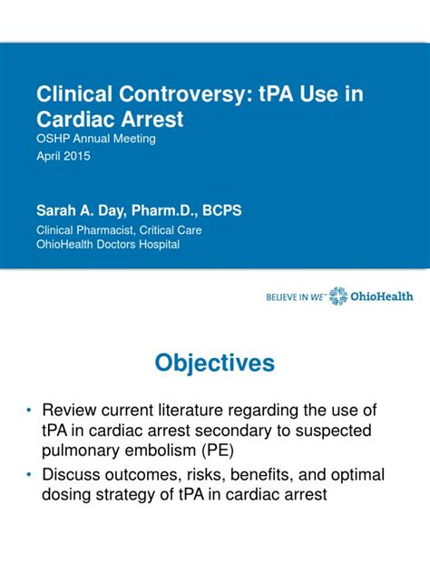 When that happens, blood stops flowing to the brain and other vital organs. Clinical Controversy TPA Use in Cardiac Arrest | Cardiac ...
