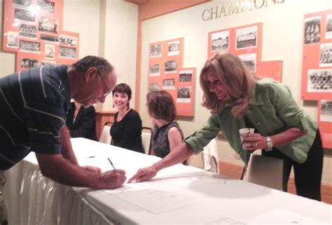 Mrs Blair shows Dr_Schnupp where to sign - Dental Hygiene