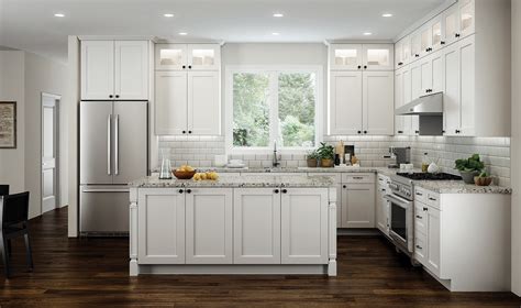 The back splash is a hand made imperfect 2x4 subway tile. CNC Concord Elegant White Kitchen Cabinets [Elegance ...