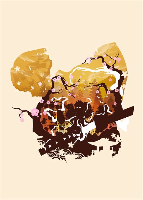 I love the backstory that finally came in regards to zenitsu. 'Zenitsu Demon Slayer' Poster by whyadiphew | Displate ...