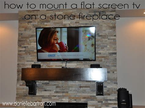 So i want to mount my tv in the most i can drill into the stone or mortar just fine for a mount, but it needs to be adjustable so the tv can display properly. made: How to Mount a Flat Screen TV on a STONE fireplace ...