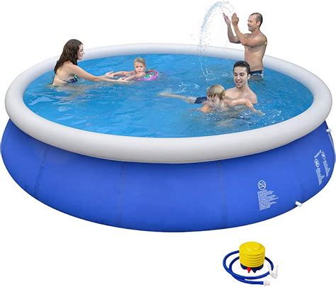Lin Inflatable Round Swimming Pool Quick Setting Round Swimming Pool Easy To