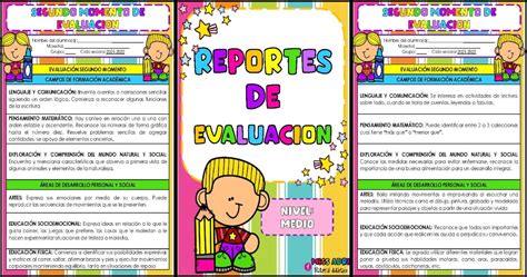 Reportes De EvaluaciÓn Boletas Nivel Medio Imagenes Educativas