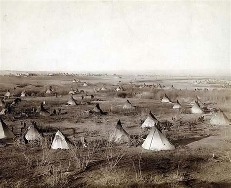 1891 A Lakota Sioux Camp Probably On Or Near Pine Ridge Reservation Native American Teepee