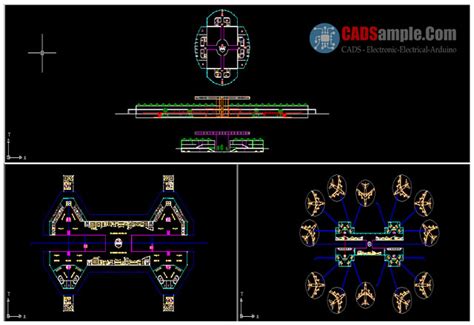 International Airport Free Dwg With Aircraft Control Tower