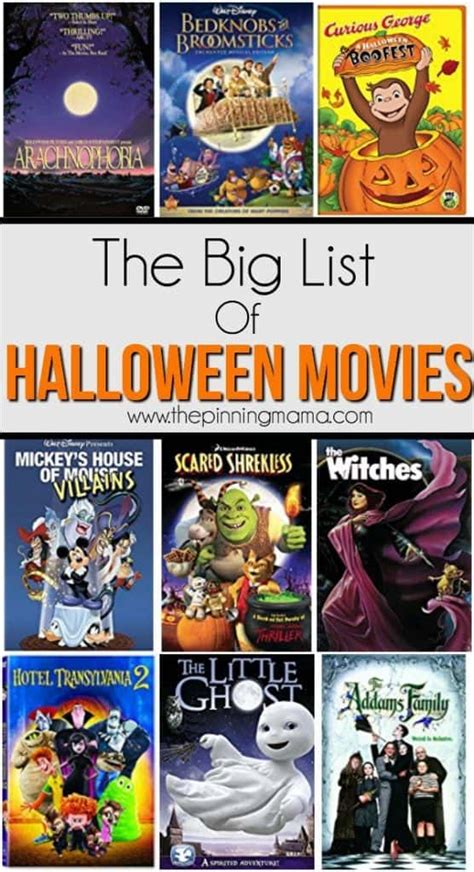The Big List Of Halloween Movies For Kids The Pinning Mama
