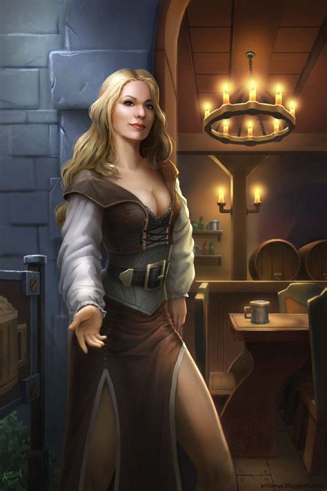 welcome to my tavern fantasy women female human character portraits