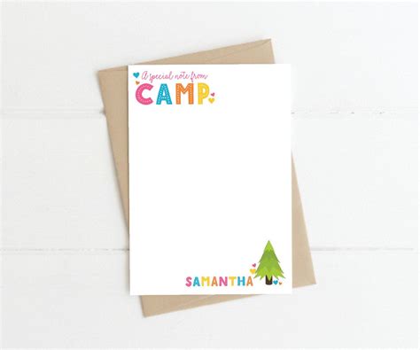 Camp Stationery Sets-A Note From Camp Stationery-Camp Note Cards-Stationery Sets-Hello From Camp 