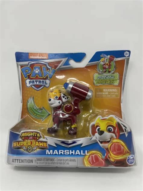 Paw Patrol Mighty Pups Super Paws Action Figure Marshall Nickelodeon 8