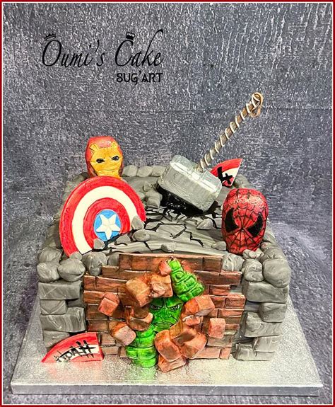 Avengers Cake Decorated Cake By Cécile Fahs Cakesdecor