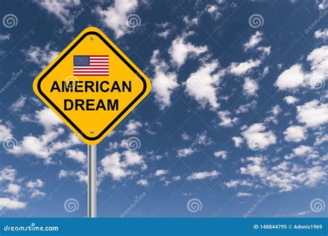 American Dream Sign Stock Image Image Of Advert Direction 148844795