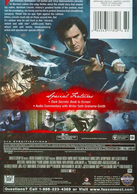Abraham Lincoln Vampire Hunter Dvd 2012 Dvd Empire