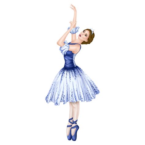 Dancing Prima Ballerina In Elegant Blue Tutu And Pointe Shoes A Girl