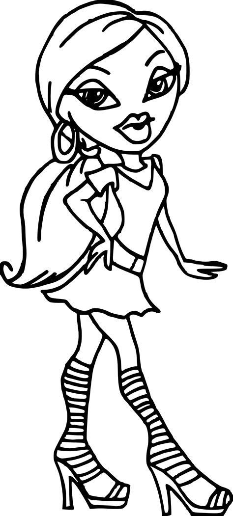 Dessin A Imprimer Bratz Gratuit Coloriage De Bratz Crpodt