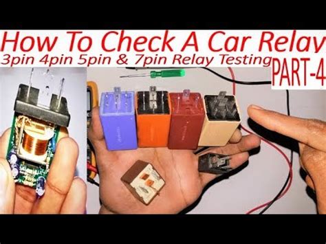 They should be the ones labeled common (c) and normally open (no). how to check car relay by crackover - YouTube