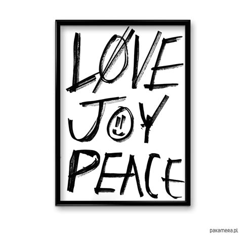 Plakat Love Joy Peace Pakamerapl