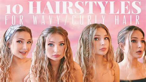 Cute And Easy Hairstyles For Wavycurly Hair Youtube