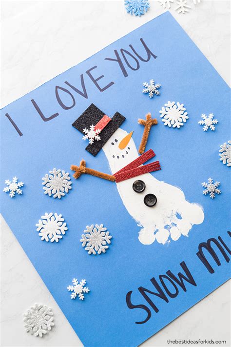 Footprint Snowman The Best Ideas For Kids