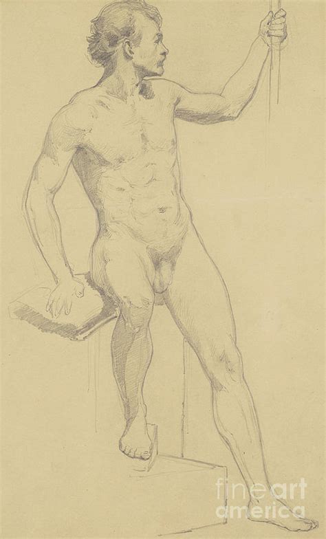 Seated Male Nude Drawing By Walter Shirlaw Fine Art America