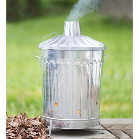 Plow And Hearth Galvanized Metal Garden Incinerator Can Made From