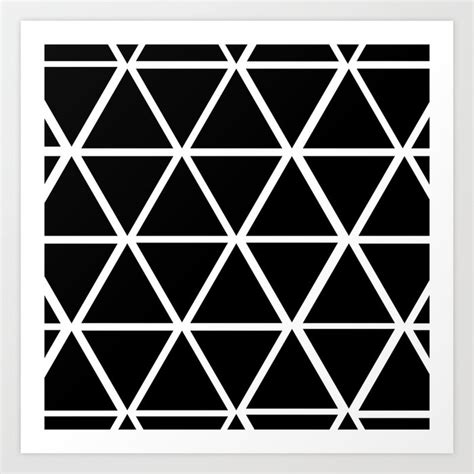 Black And White Triangles 2 Art Print By Nataliesales Society6